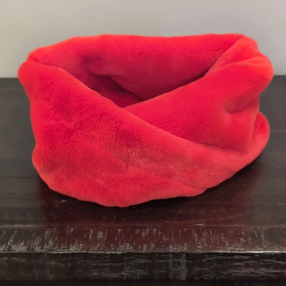 Twisted Infinity Scarf Winter Snood Fleece Faux Fur Neck Warmer Christmas